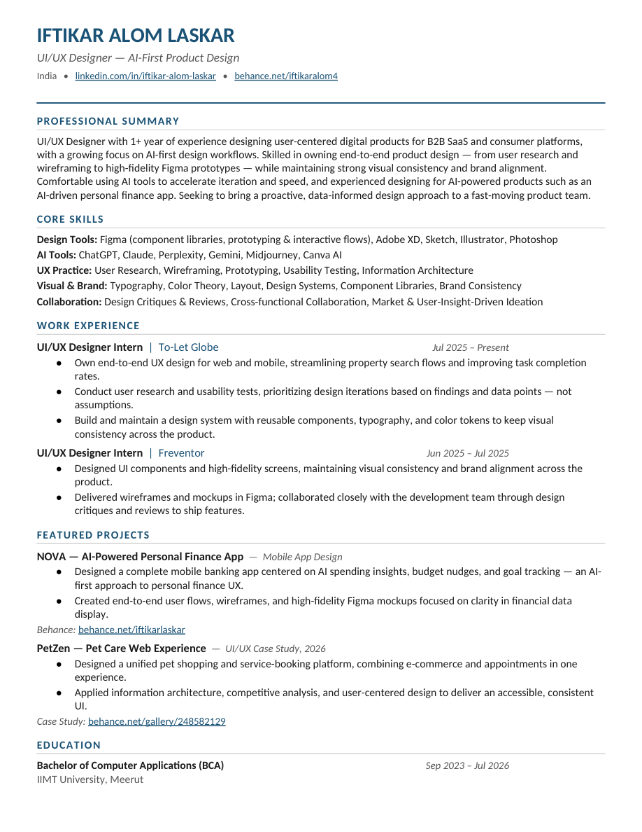 Resume full view