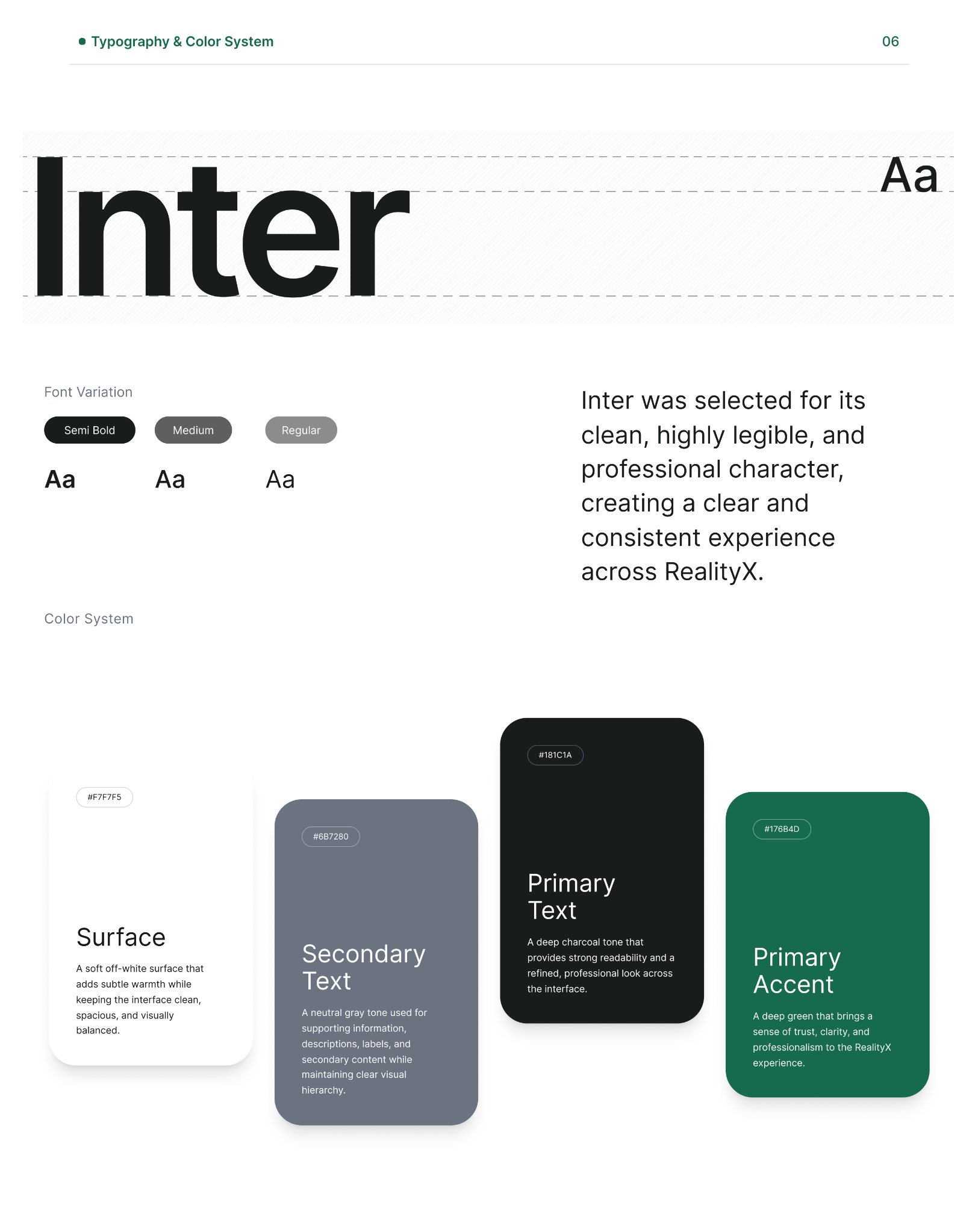 RealityX — Typography & Color System