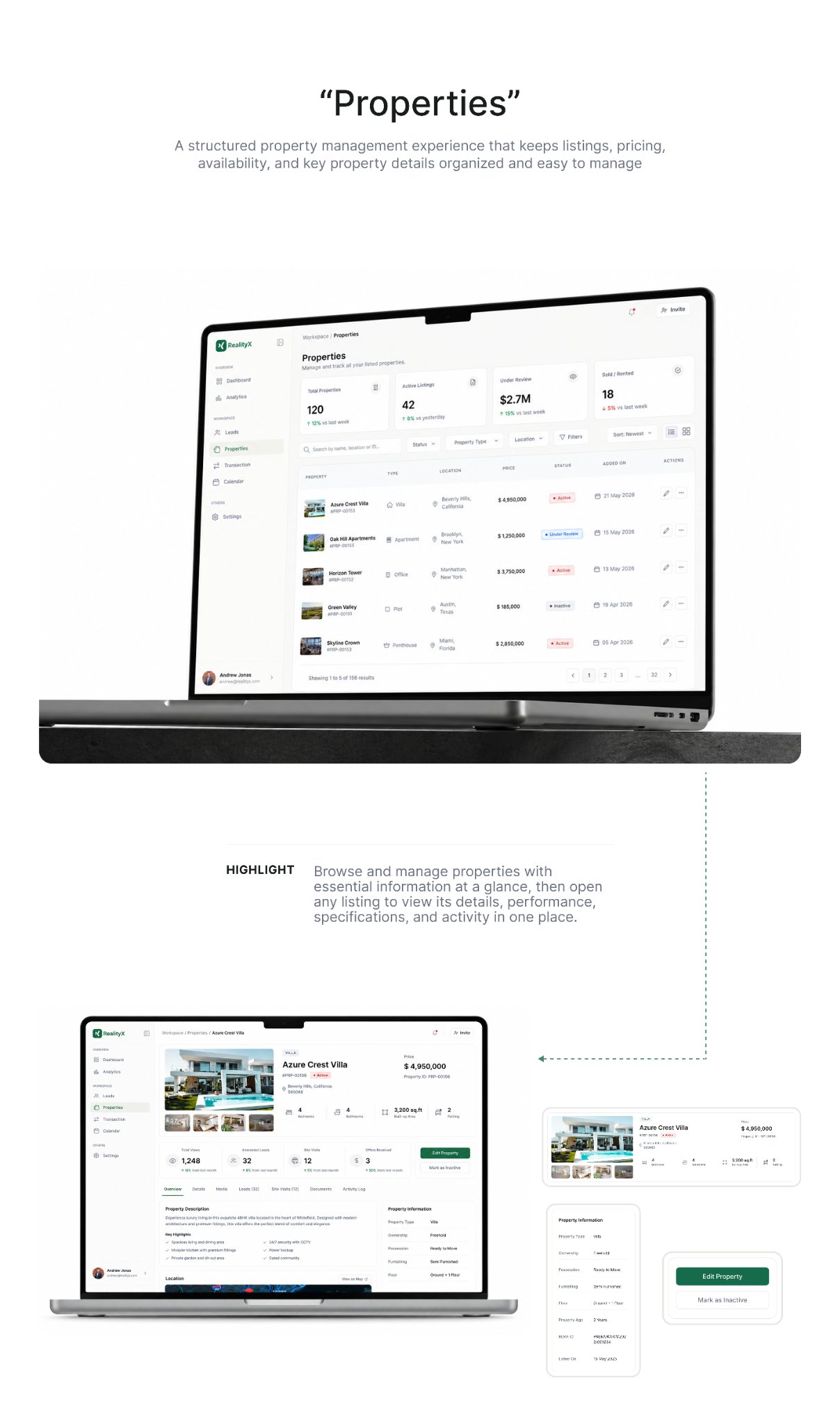 RealityX — Properties